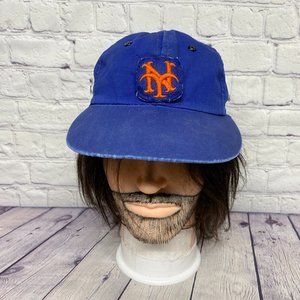 Vintage New York Yankees Kids Boys Hat Cap Stretch Fit Blue MLB Embroidered